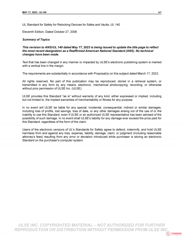 UL 140 PDF UL 140 PDF